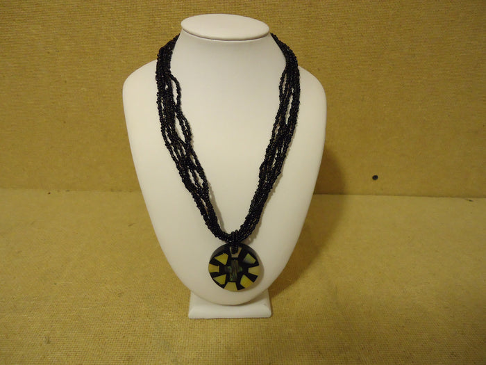 designer-fashion-necklace-17in-l-drop-dangle-beaded-strand-female-adult-blacks-preowned 1