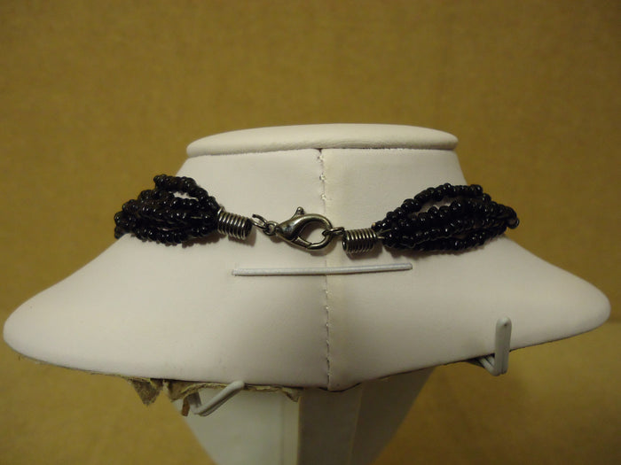 designer-fashion-necklace-17in-l-drop-dangle-beaded-strand-female-adult-blacks-preowned 2