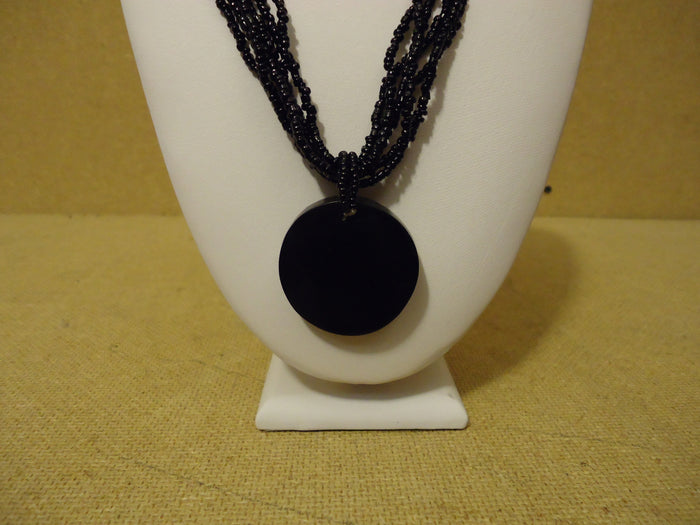 designer-fashion-necklace-17in-l-drop-dangle-beaded-strand-female-adult-blacks-preowned 3