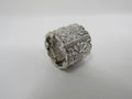 Designer-Fashion-Ring-Silver-Small-Clear-Gems-Female-Adult-Size-6-Floral-458 1
