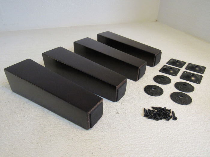 Designer-Furniture-Wooden-Legs-Lot-of-4-Dark-Brown-Non-Scratch-Bottom-232 2