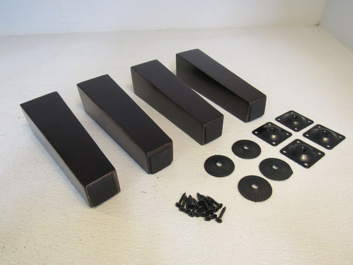 Designer-Furniture-Wooden-Legs-Lot-of-4-Dark-Brown-Non-Scratch-Bottom-232 3