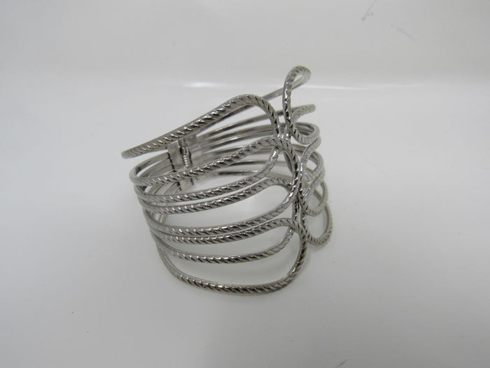 Designer-Hinged-Cuff-Multilayer-Bracelet-Silver-Female-Adult-502 2
