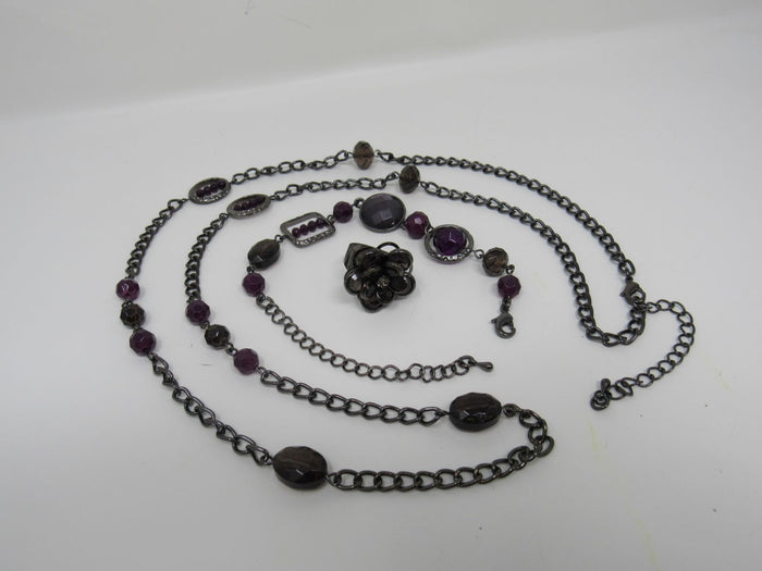 Designer-Matching-Earrings-Bracelet-and-Necklace-Female-Adult-Size-Purples-498 1