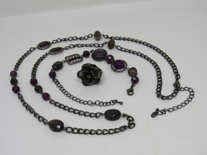 Designer-Matching-Earrings-Bracelet-and-Necklace-Female-Adult-Size-Purples-498 2