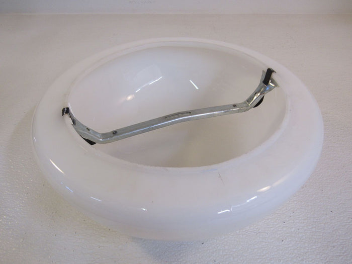 Designer-Round-Light-Fixture-Cover-Shade-White-Vintage-Glass-710 5