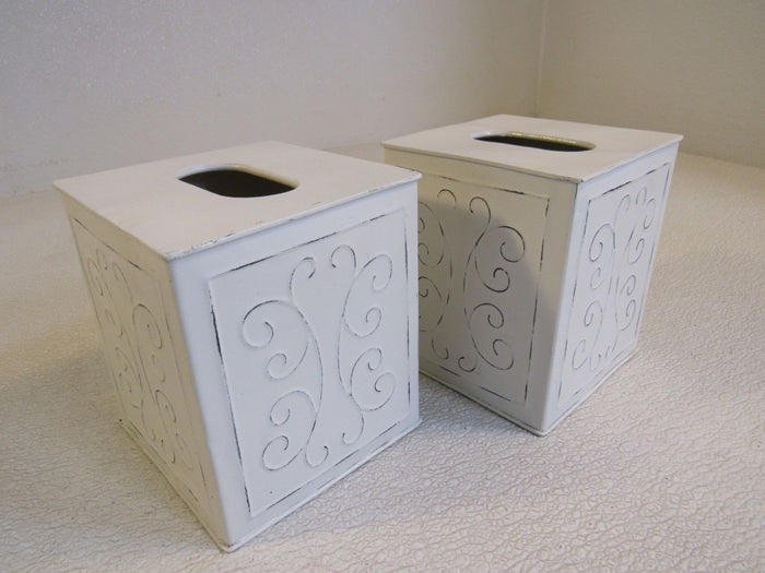 Designer-Tissue-Box-Set-of-2-Cream-1733-162 1