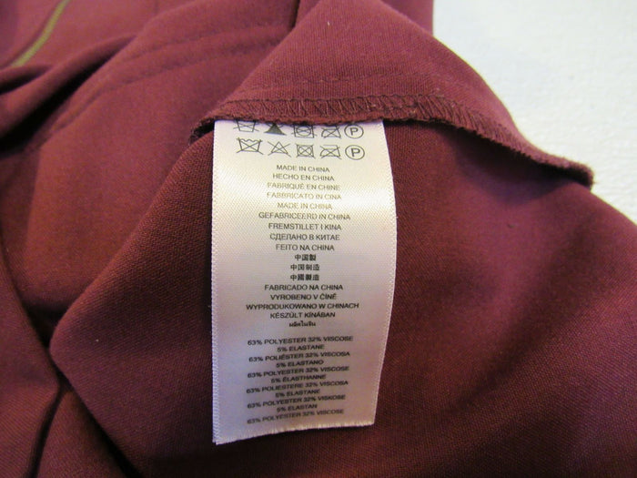Michael-Kors-Dress-Maroon-Zip-Up-Female-Adult-Size-S-Solid-390 7