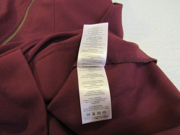 Michael-Kors-Dress-Maroon-Zip-Up-Female-Adult-Size-S-Solid-390 8