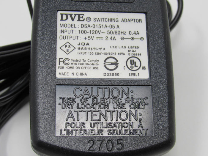 DVE-Switching-Adapter-Output-Input-100-120V-DSA-0151A-05-A-186 3