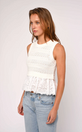 EBBA SWEATER TANK IN WHITE