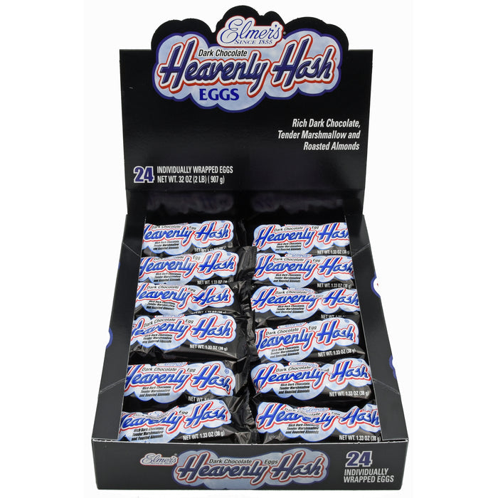 Elmer's Dark Chocolate Heavenly Hash Eggs 24ct Box - Louisiana Chocolate Candy