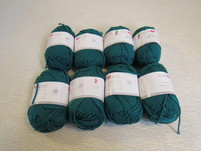 Ewe-Ewe-Wooly-Worsted-Yarn-Teal-8-Skeins-95-Yards-Each-Merino-Superwash-148 3