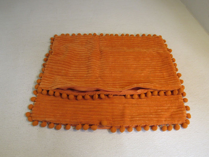 Fanci-Homi-Bobho-Throw-Pillow-Cover-Set-of-2-Rust-Fuzzy-Raised-Stripes-590 4