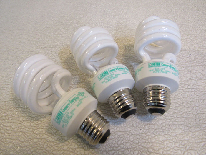 Feit-Elecrtic-Fluroscent-Light-Bulbs-Lot-of-3-White-18W-120-VAC-60Hz-300mA-670 2