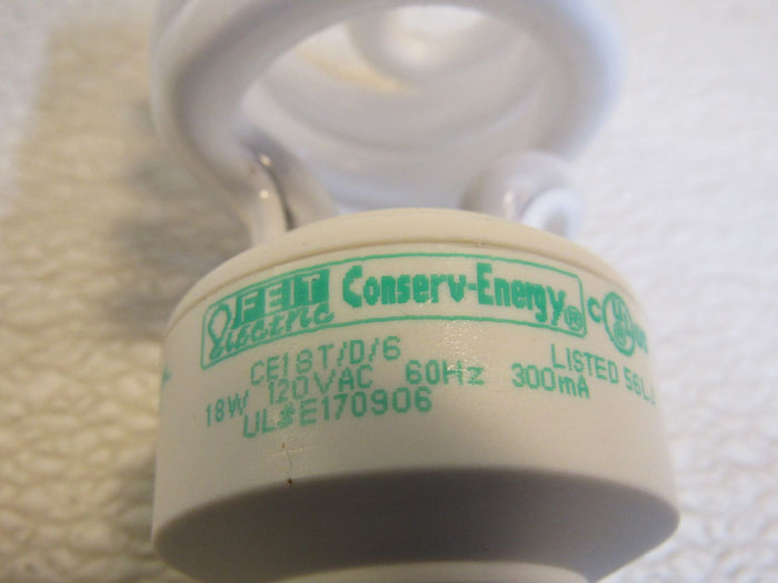 Feit-Elecrtic-Fluroscent-Light-Bulbs-Lot-of-3-White-18W-120-VAC-60Hz-300mA-670 5