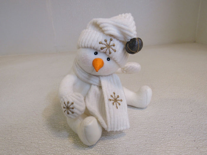 First-Main-Inc-Marshmallow-Plush-Snowman-Off-White-Gold-Snowflakes-5420XS1414-898 2