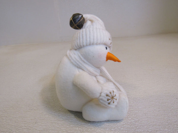 First-Main-Inc-Marshmallow-Plush-Snowman-Off-White-Gold-Snowflakes-5420XS1414-898 7
