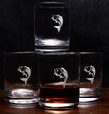 NolaCajun Fish Rocks Glass Gift Set Louisiana Cajun Barware New Orleans
