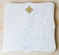 NolaCajun Fleur de Lis Marble Serving Board Louisiana Cajun Entertaining New Orleans