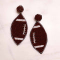 NolaCajun Football Beaded Earrings Louisiana Sports Jewelry New Orleans Cajun