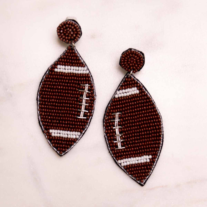 NolaCajun Football Beaded Earrings Louisiana Sports Jewelry New Orleans Cajun