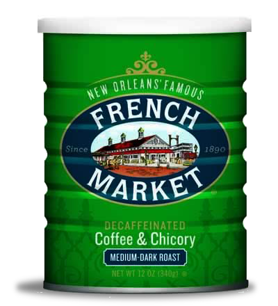 NolaCajun French Market Coffee Decaffeinated with Chicory Louisiana New Orleans Decaf