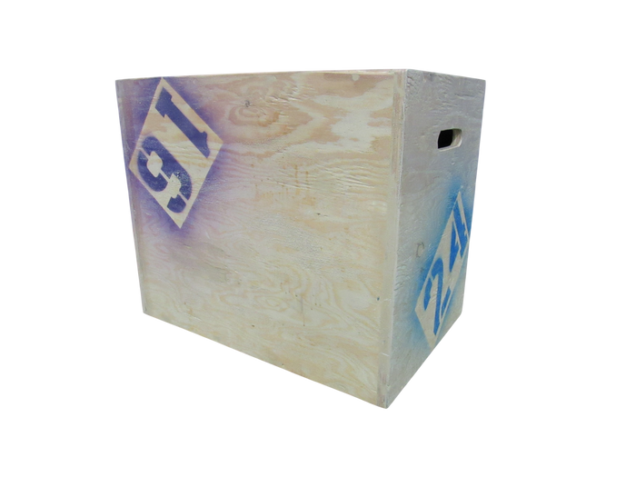 Garage Gym Plyometric Box 24in x 20in x 16in 3 in 1 Natural 3/4in Plywood -- New