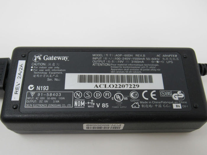 Gateway-AC-Adapter-Output-19V-50-60Hz-3160mA-ADP-60DH-REV-B-260 4