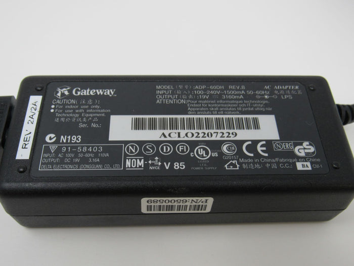Gateway-AC-Adapter-Output-19V-50-60Hz-3160mA-ADP-60DH-REV-B-260 5