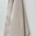 Geometry Taupe Waffle Bath Towel
