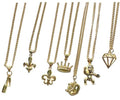 NolaCajun Gold Mardi Gras Charm Necklace Louisiana Mardi Gras Jewelry New Orleans