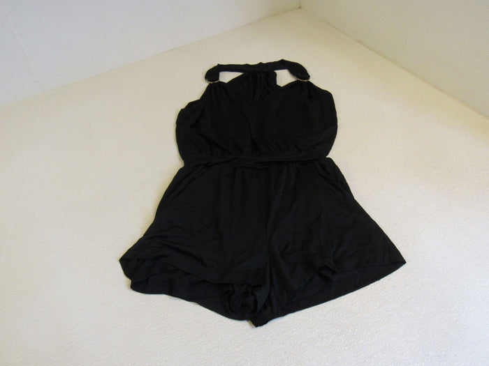 Guess-Romper-Jumpsuit-Black-Front-Pockets-Lined-Bottom-Female-Adult-Size-M-Solid-396 3