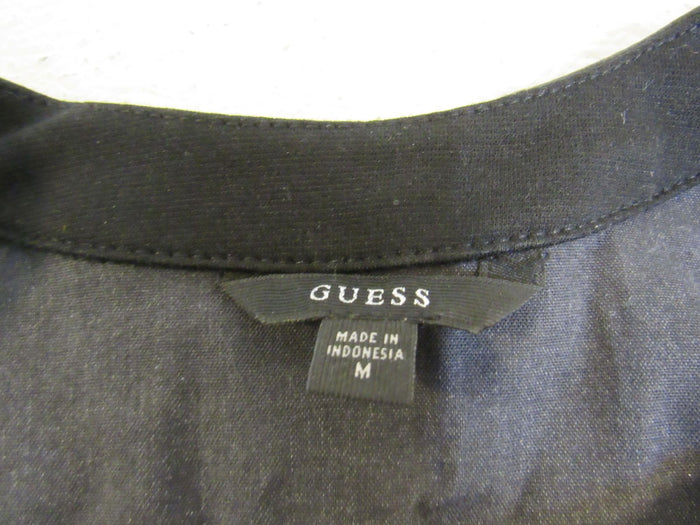 Guess-Vest-Shirt-Top-Black-Zippered-Front-Polyester-Spandex-Female-Adult-Size-M-182 5