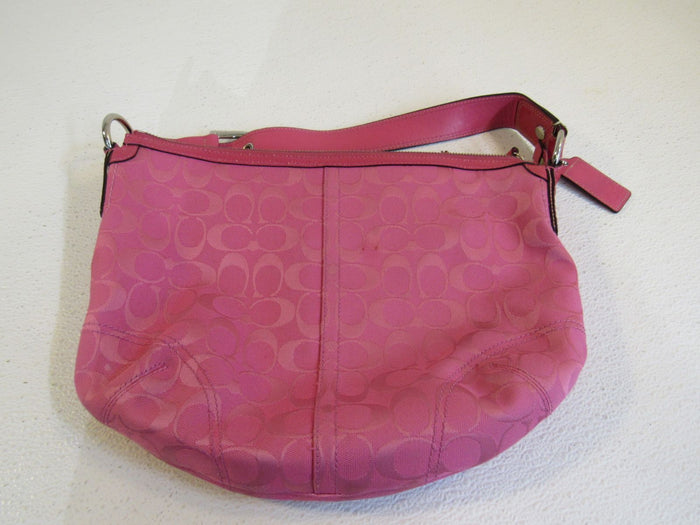 Coach-Handbags-Shoulder-Hobo-Purse-Pink-Fabric-Leather-A0920-F13115-104 2