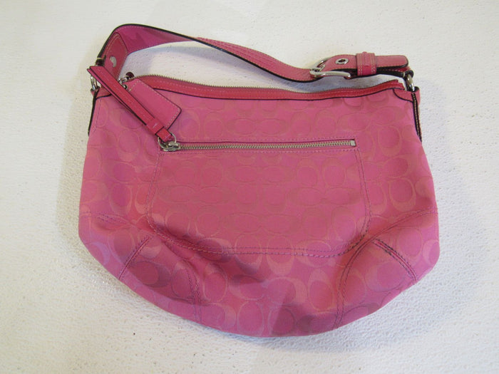 Coach-Handbags-Shoulder-Hobo-Purse-Pink-Fabric-Leather-A0920-F13115-104 7