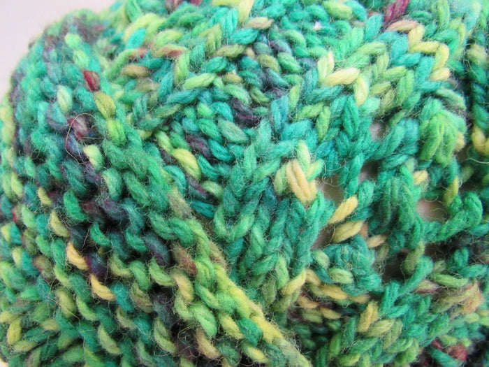 Handcrafted-Beanie-Hat-Green-Chartreuse-Black-Pom-Pom-Merino-Female-Adult-422 5