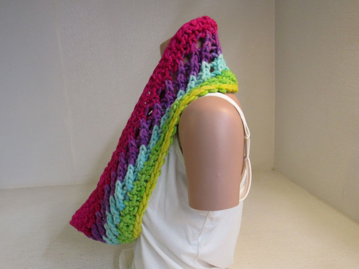 Handcrafted-Cowl-Multicolored-Lots-of-Texture-Merino-Female-Adult-478 4