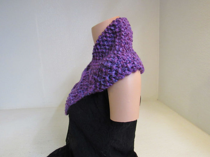 Handcrafted-Owl-Cowl-Blue-Purple-Textured-Merino-Female-Adult-464 4