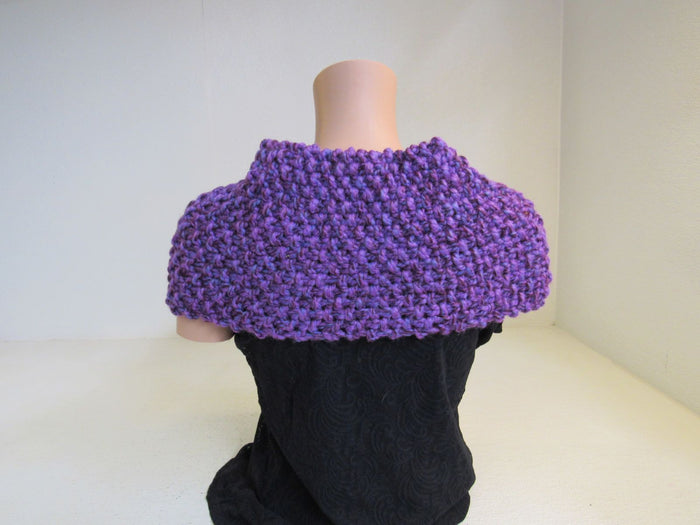 Handcrafted-Owl-Cowl-Blue-Purple-Textured-Merino-Female-Adult-464 5