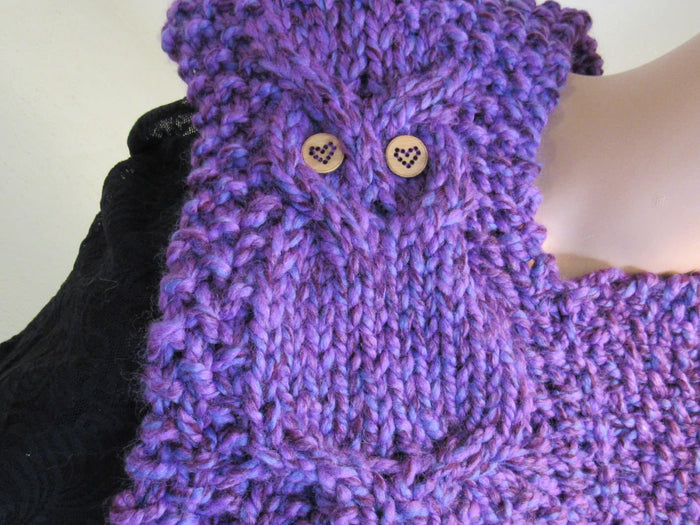 Handcrafted-Owl-Cowl-Blue-Purple-Textured-Merino-Female-Adult-464 8