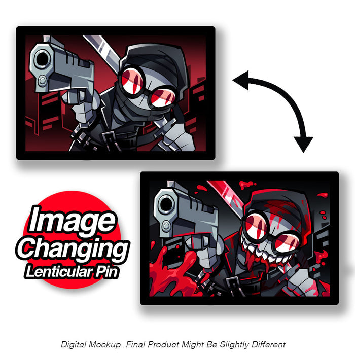 Hank - Bloody Battle - Lenticular Pin *LIMITED STOCK*