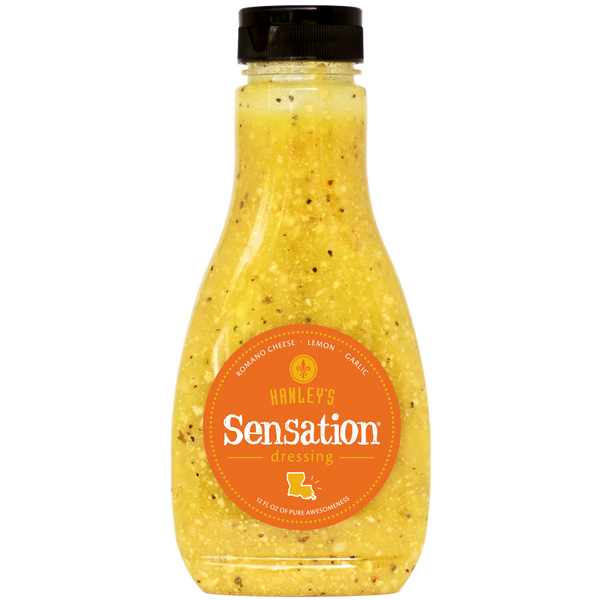 NolaCajun Hanley's Sensation Salad Dressing authentic New Orleans sensation salad dressing bottle