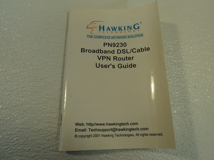 Hawking Technology Broadband DSL Cable VPN Router SOHO PN9230 -- New