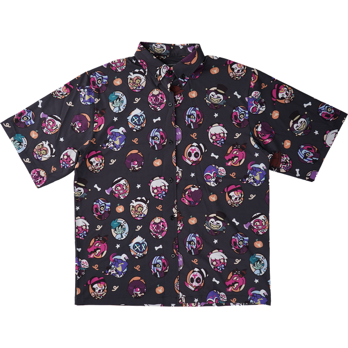 Helluva Boss Halloween Pattern - Button Up Shirt *LIMITED STOCK*
