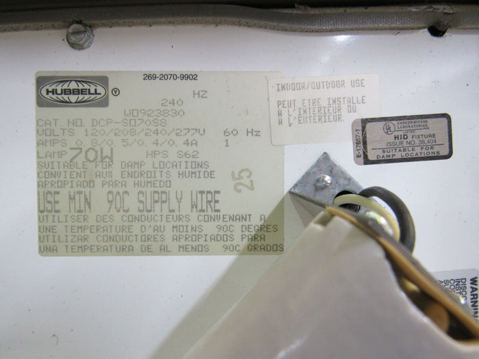 Hubbell-HID-Square-Canopy-Light-Fixture-70W-13in-x-13in-x-12in-DCP-SD70S8-Metal-302 7