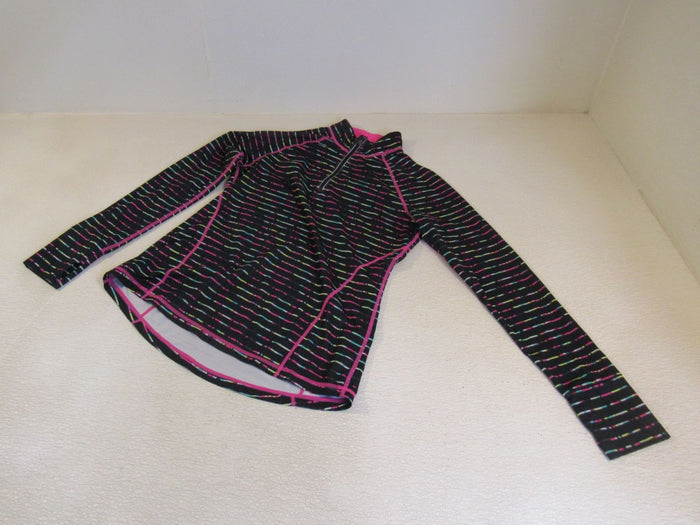 ideology-Quarter-Zip-Top-Jacket-Pullover-Female-Adult-Size-M-Multi-Color-Striped-336 1