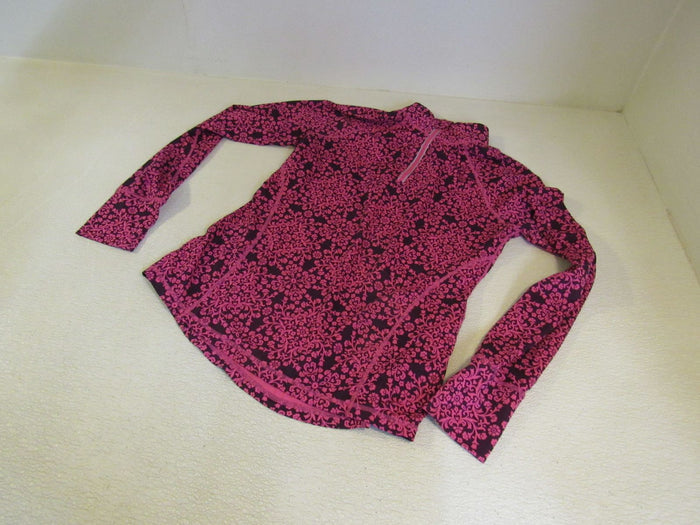 ideology-Quarter-Zip-Top-Jacket-Pullover-Female-Adult-Size-M-Pinks-Floral-332 2