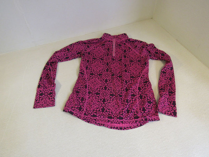 ideology-Quarter-Zip-Top-Jacket-Pullover-Female-Adult-Size-M-Pinks-Floral-332 3