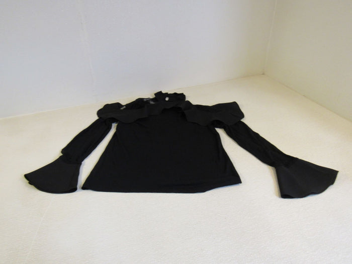 INC-Blouse-Black-Bell-Sleeves-Open-Shoulder-Female-Adult-Size-M-Solid-398 2